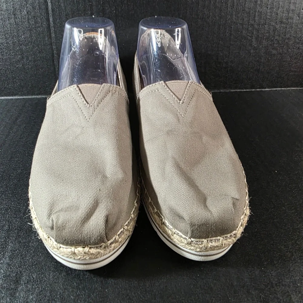 Skechers BOBS Highlights 2.0 Homestretch Womens Taupe Espadrille Slip On W9.5